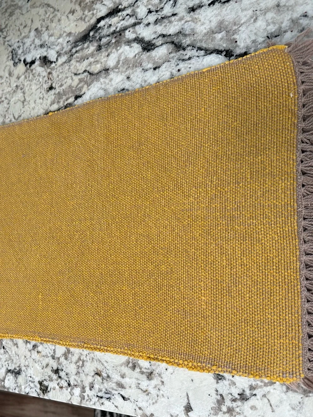 Neutral Linen Napkins with Mustard Woven Placemats set of 4 each